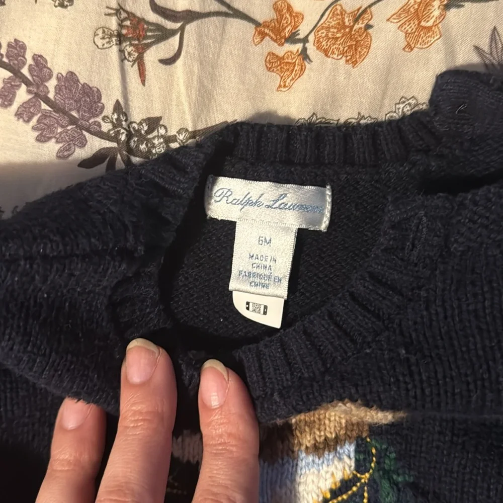 Navy Ralph Lauren Sweater 6-9months excellent condition - Picture 2 of 5